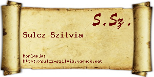 Sulcz Szilvia névjegykártya