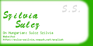 szilvia sulcz business card